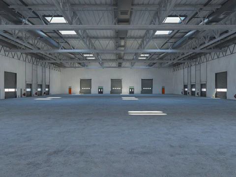 Warehouse Logistic 4 interior and exterior 3D Model