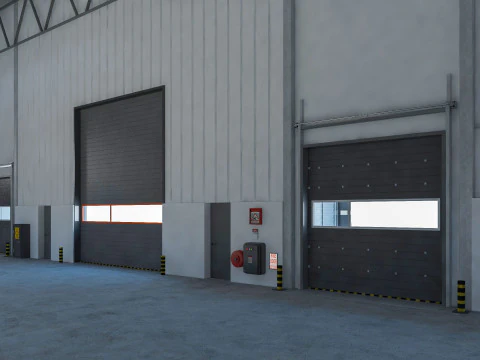 Warehouse Logistic 4 interior and exterior 3D Model