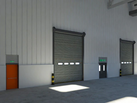 Warehouse Logistic 4 interior and exterior 3D Model