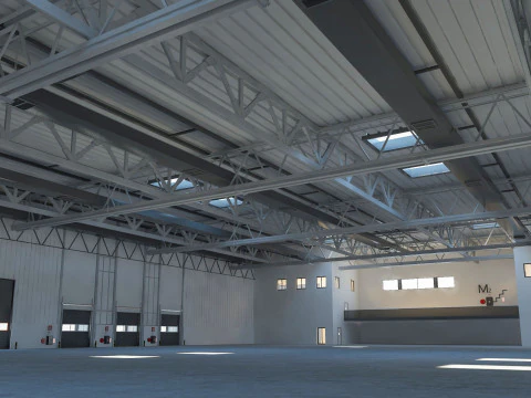 Warehouse Logistic 4 interior and exterior 3D Model