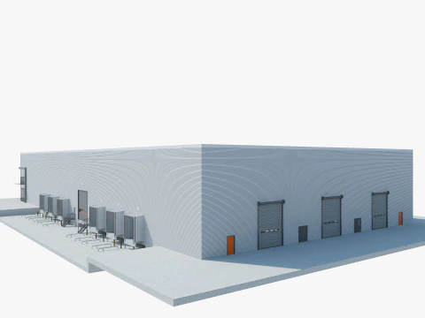Warehouse Logistic 4 interior and exterior 3D Model