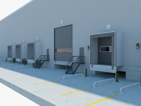 Warehouse Logistic 4 interior and exterior 3D Модель