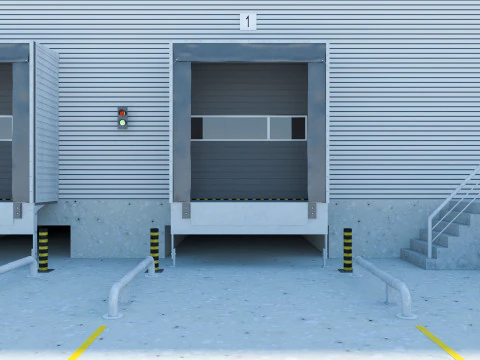 Warehouse Logistic 4 interior and exterior 3D Model