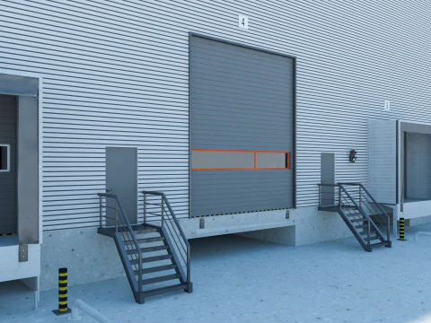 Warehouse Logistic 4 interior and exterior 3D Model