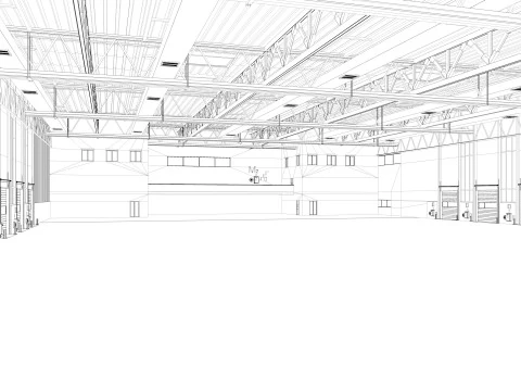 Warehouse Logistic 4 interior and exterior 3D Model