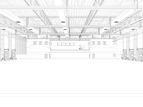 Warehouse Logistic 4 interior and exterior 3D Model