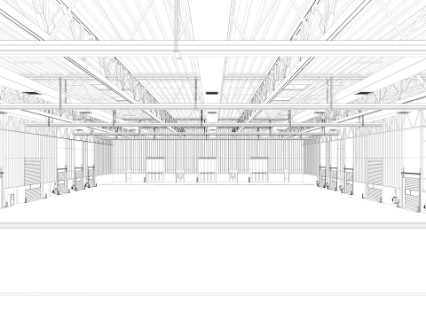 Warehouse Logistic 4 interior and exterior 3D Model