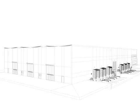 Warehouse Logistic 4 interior and exterior 3D Model