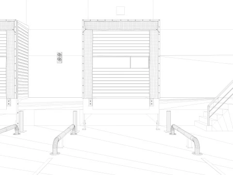 Warehouse Logistic 4 interior and exterior 3D Model