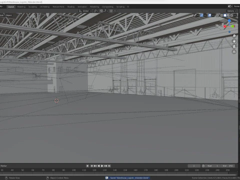 Warehouse Logistic 4 interior and exterior 3D Model