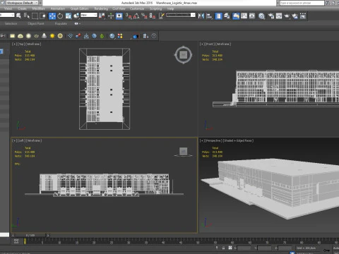 Warehouse Logistic 4 interior and exterior 3D Model