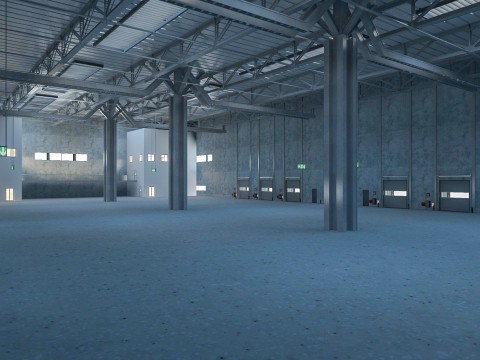Warehouse Logistic 5 interior and exterior Model 3D