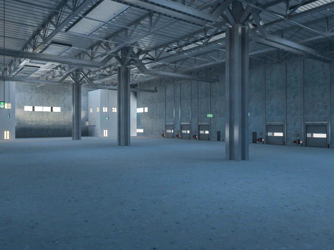 Warehouse Logistic 5 interior and exterior 3D Model