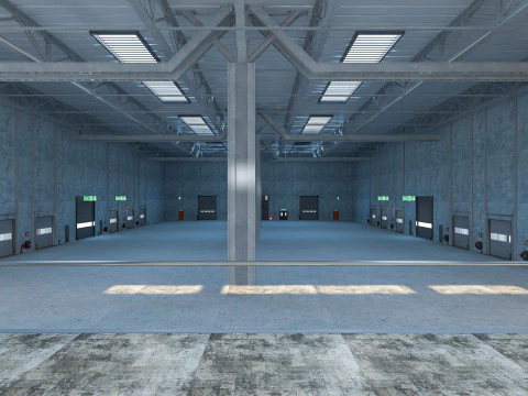 Warehouse Logistic 5 interior and exterior 3D Model