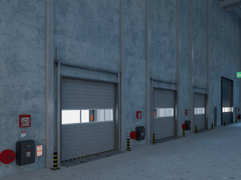 Warehouse Logistic 5 interior and exterior Model 3D