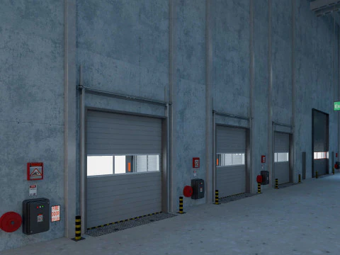 Warehouse Logistic 5 interior and exterior 3D Model