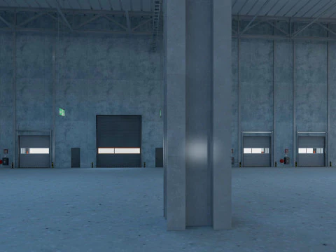 Warehouse Logistic 5 interior and exterior 3D Model