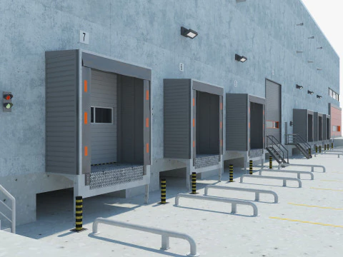 Warehouse Logistic 5 interior and exterior 3D Model