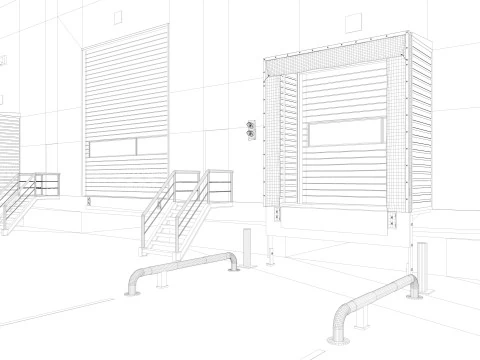 Warehouse Logistic 5 interior and exterior 3D Model