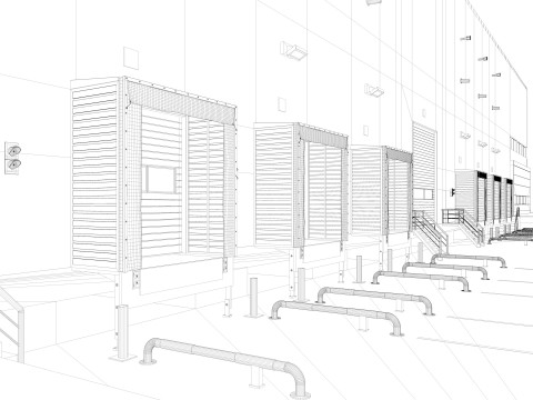 Warehouse Logistic 5 interior and exterior Model 3D