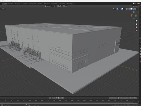 Warehouse Logistic 5 interior and exterior Model 3D