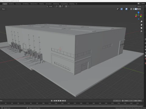 Warehouse Logistic 5 interior and exterior 3D Model