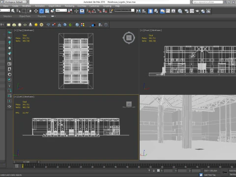 Warehouse Logistic 5 interior and exterior 3D Model