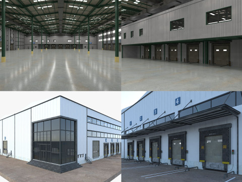 Warehouse Logistic 6 interior and exterior Modelo 3D
