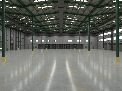 Warehouse Logistic 6 interior and exterior 3D Model