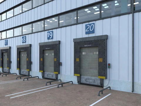 Warehouse Logistic 6 interior and exterior 3D Model