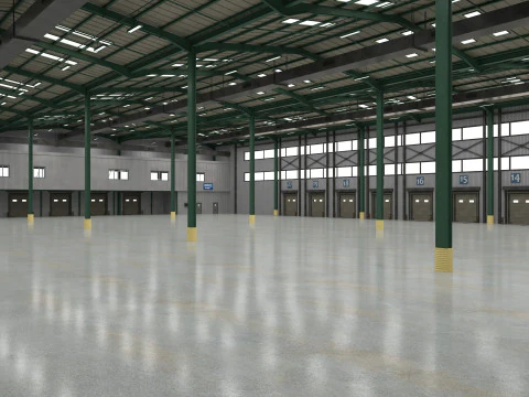Warehouse Logistic 6 interior and exterior 3D Model