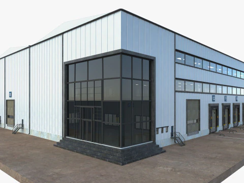 Warehouse Logistic 6 interior and exterior 3D Model