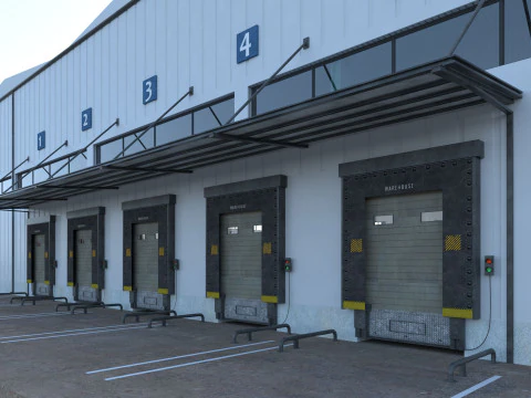 Warehouse Logistic 6 interior and exterior 3D Model