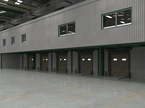 Warehouse Logistic 6 interior and exterior 3D Model