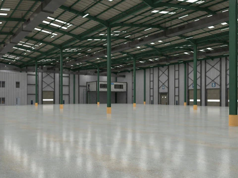 Warehouse Logistic 6 interior and exterior 3D Model