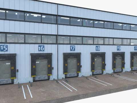 Warehouse Logistic 6 interior and exterior 3D Model