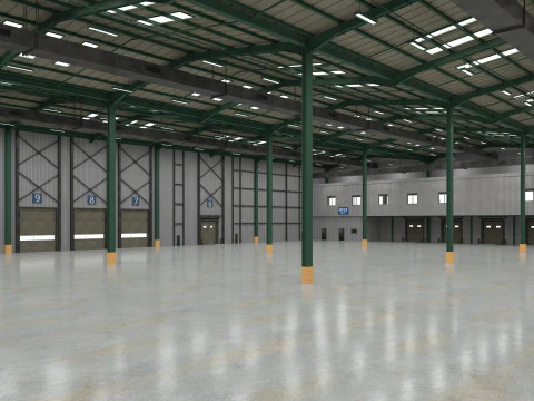 Warehouse Logistic 6 interior and exterior 3D Model