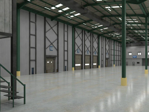 Warehouse Logistic 6 interior and exterior 3D Model