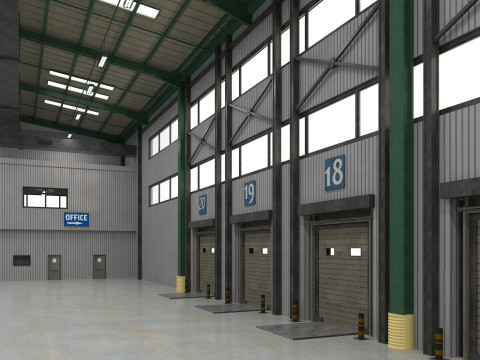 Warehouse Logistic 6 interior and exterior 3D Модель