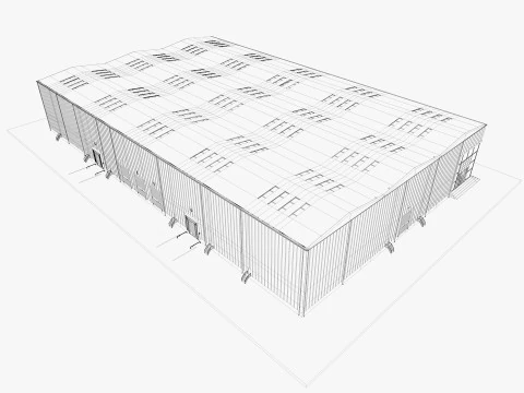 Warehouse Logistic 6 interior and exterior 3D Model