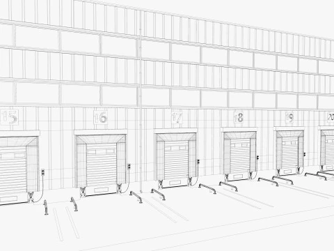 Warehouse Logistic 6 interior and exterior 3D Model