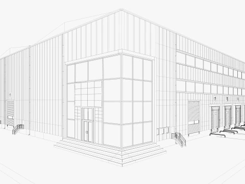 Warehouse Logistic 6 interior and exterior 3D Model