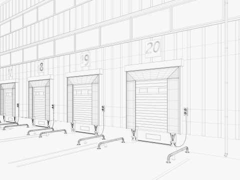Warehouse Logistic 6 interior and exterior 3D Модель