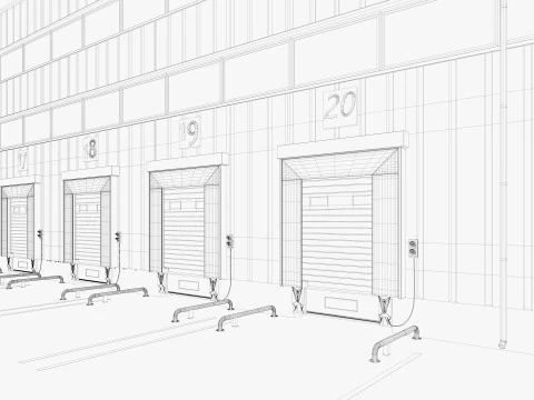 Warehouse Logistic 6 interior and exterior 3D Model