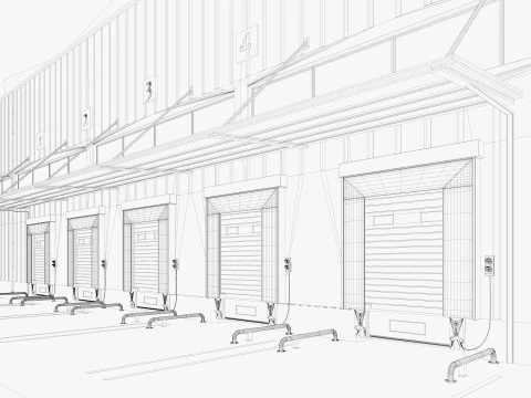 Warehouse Logistic 6 interior and exterior 3D Model