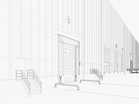 Warehouse Logistic 6 interior and exterior 3D Model