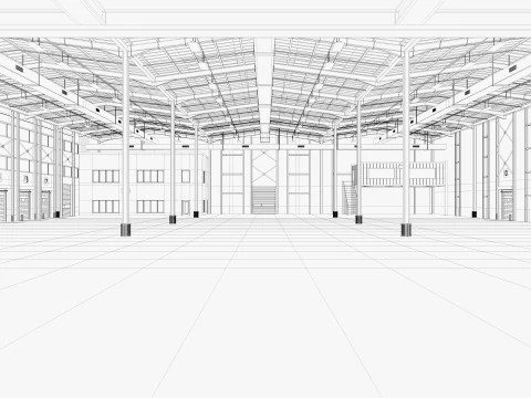 Warehouse Logistic 6 interior and exterior 3D Model