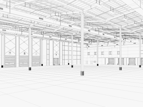 Warehouse Logistic 6 interior and exterior 3D Модель