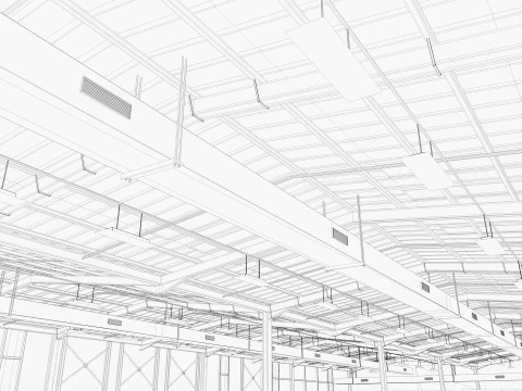 Warehouse Logistic 6 interior and exterior 3D Model
