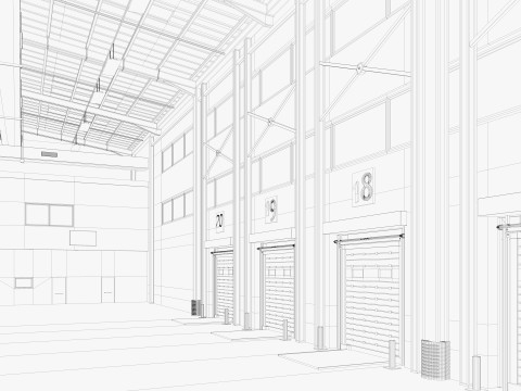 Warehouse Logistic 6 interior and exterior 3D Модель